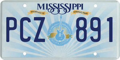 MS license plate PCZ891
