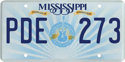MS license plate PDE273