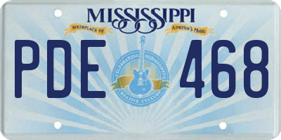 MS license plate PDE468