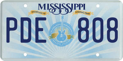 MS license plate PDE808