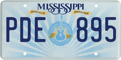 MS license plate PDE895