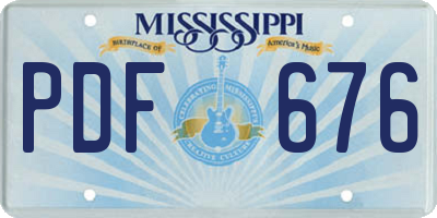 MS license plate PDF676