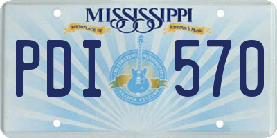 MS license plate PDI570