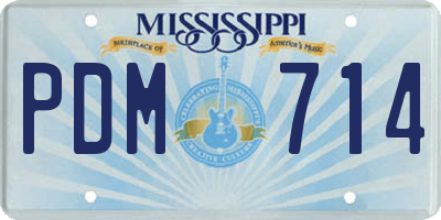 MS license plate PDM714