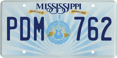 MS license plate PDM762