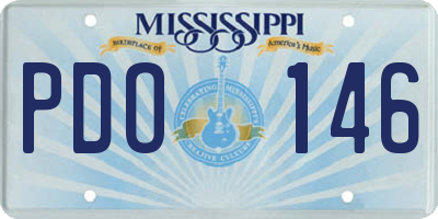 MS license plate PDO146