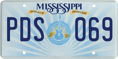 MS license plate PDS069