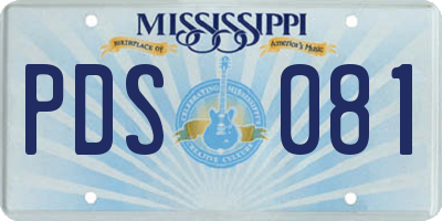 MS license plate PDS081