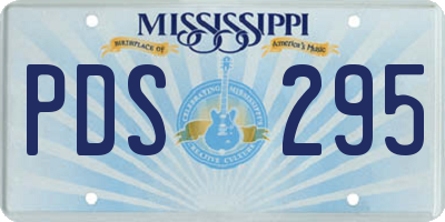 MS license plate PDS295