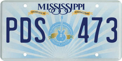 MS license plate PDS473