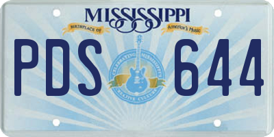 MS license plate PDS644