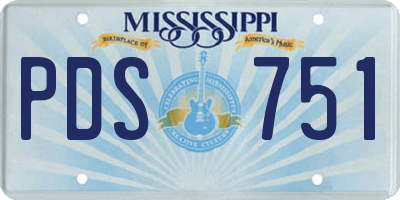 MS license plate PDS751