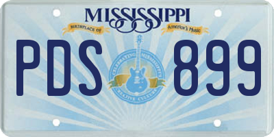 MS license plate PDS899