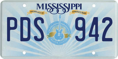 MS license plate PDS942