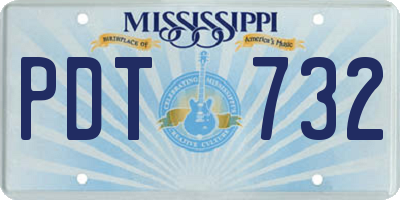MS license plate PDT732