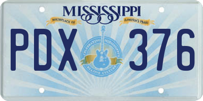 MS license plate PDX376