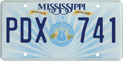 MS license plate PDX741
