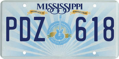 MS license plate PDZ618