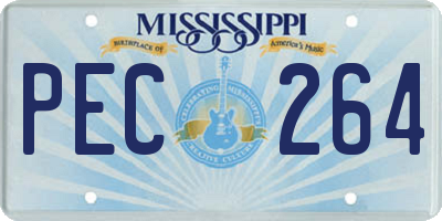 MS license plate PEC264