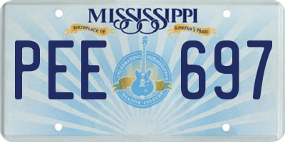 MS license plate PEE697