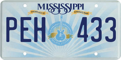 MS license plate PEH433
