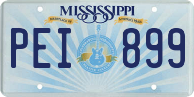 MS license plate PEI899