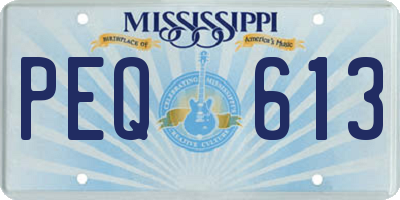 MS license plate PEQ613