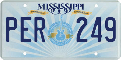 MS license plate PER249