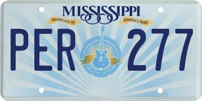 MS license plate PER277