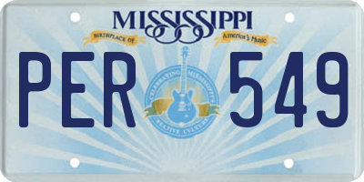 MS license plate PER549