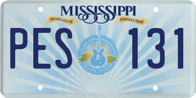 MS license plate PES131