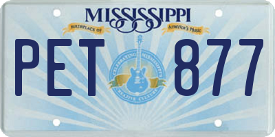 MS license plate PET877