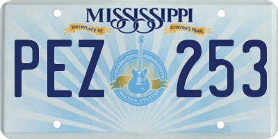MS license plate PEZ253