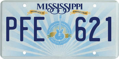 MS license plate PFE621