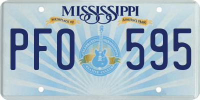 MS license plate PFO595