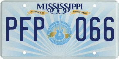 MS license plate PFP066