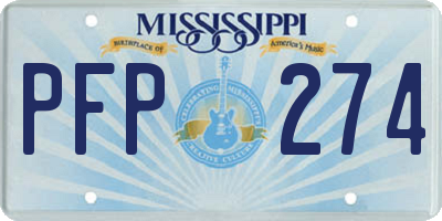 MS license plate PFP274