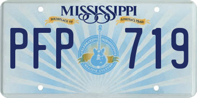 MS license plate PFP719