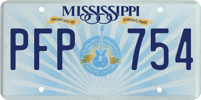 MS license plate PFP754