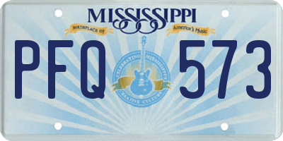 MS license plate PFQ573