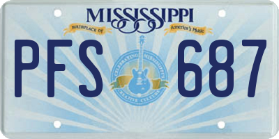 MS license plate PFS687