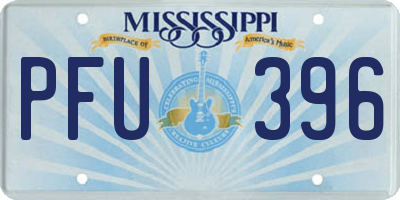 MS license plate PFU396