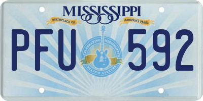MS license plate PFU592