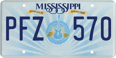 MS license plate PFZ570