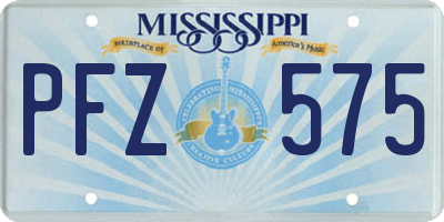 MS license plate PFZ575