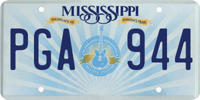 MS license plate PGA944