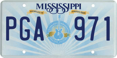 MS license plate PGA971