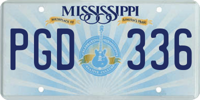 MS license plate PGD336