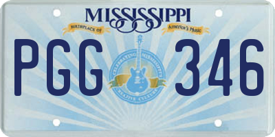 MS license plate PGG346