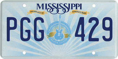 MS license plate PGG429